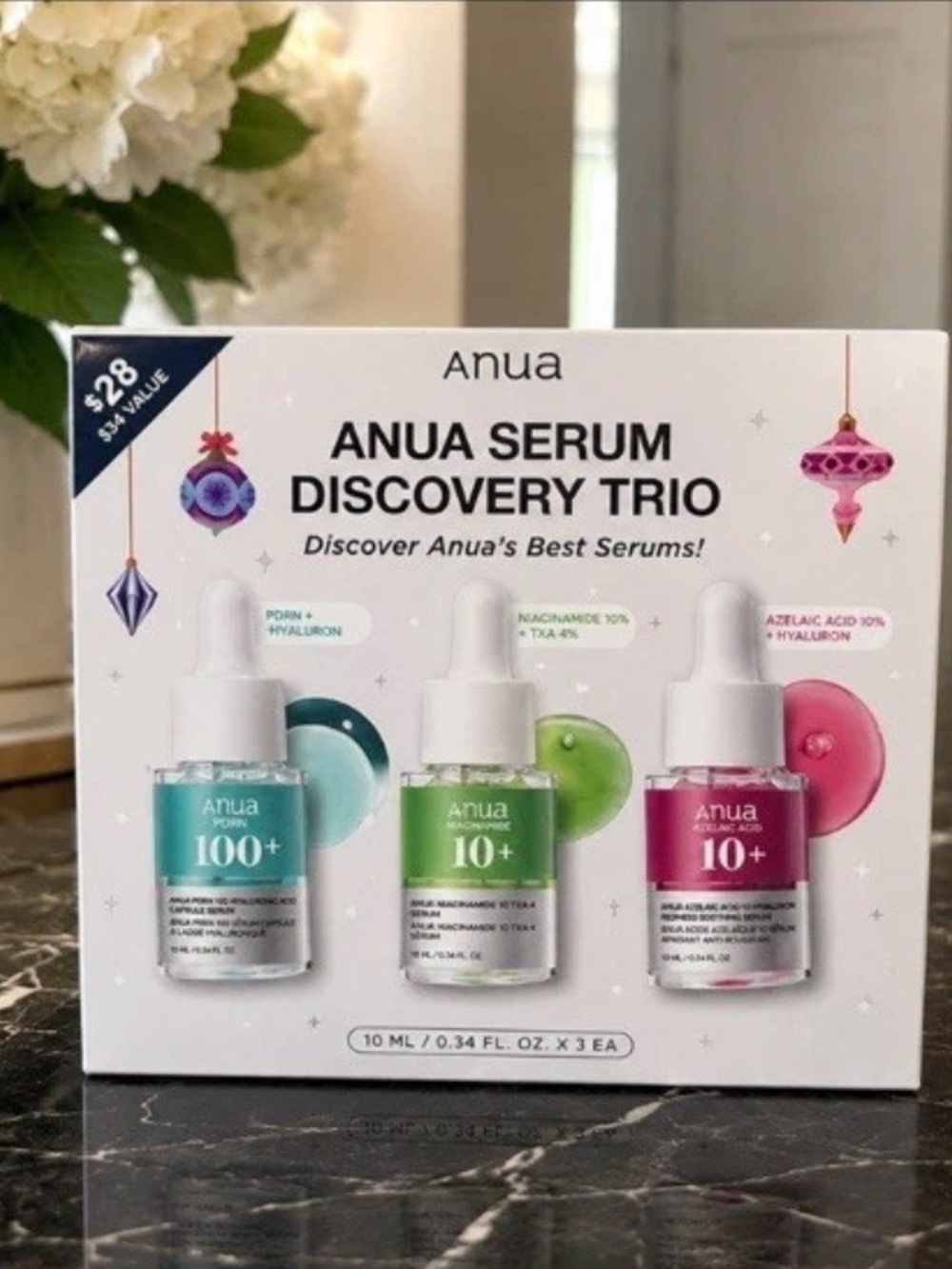 Anua Serum Discovery Trio — Green, Teal & Pink Serums